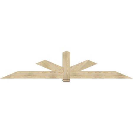 Ekena Millwork Kennewick Rough Sawn Timber Gable Bracket, Douglas Fir, 108"W x 22"H x 6"D x 6"F, 5/12 Pitch GBW108X22X0606KEN00RDF